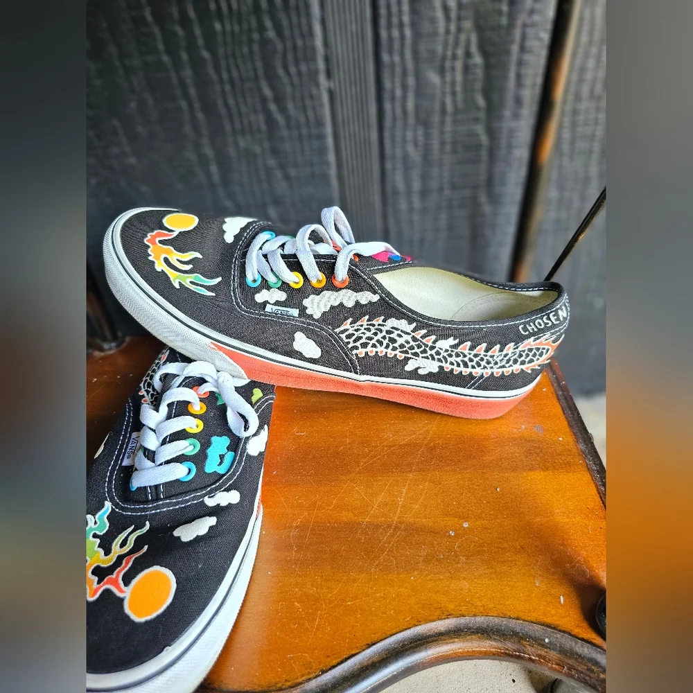 Vans X Kaitlin Chan Pride/Awareness Authentic Sneakers M-10.5 W-12 - Picture 6 of 12